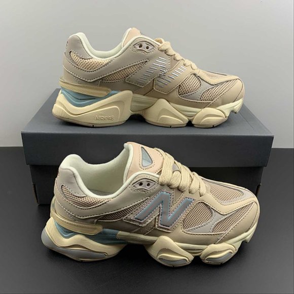 New Balance 9060 Ivory Cream Pink Sand Sneakers